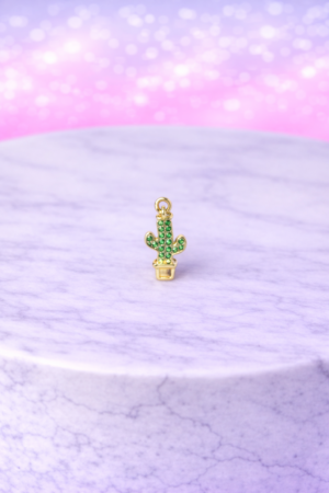 Charms Cactus vert – Charms doré personnalisable | CharmAddict