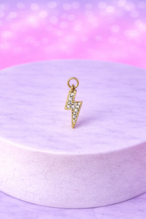 Charms Éclair Doré – Symbole d’Énergie et d’Audace