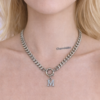 Collier chaîne argentée personnalisable – Lettre M | CharmAddict