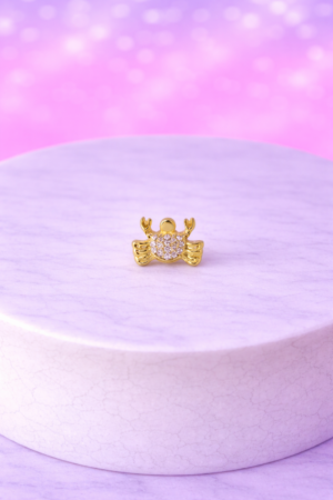 Charms Crabe Doré Strass – Inspiration Marine