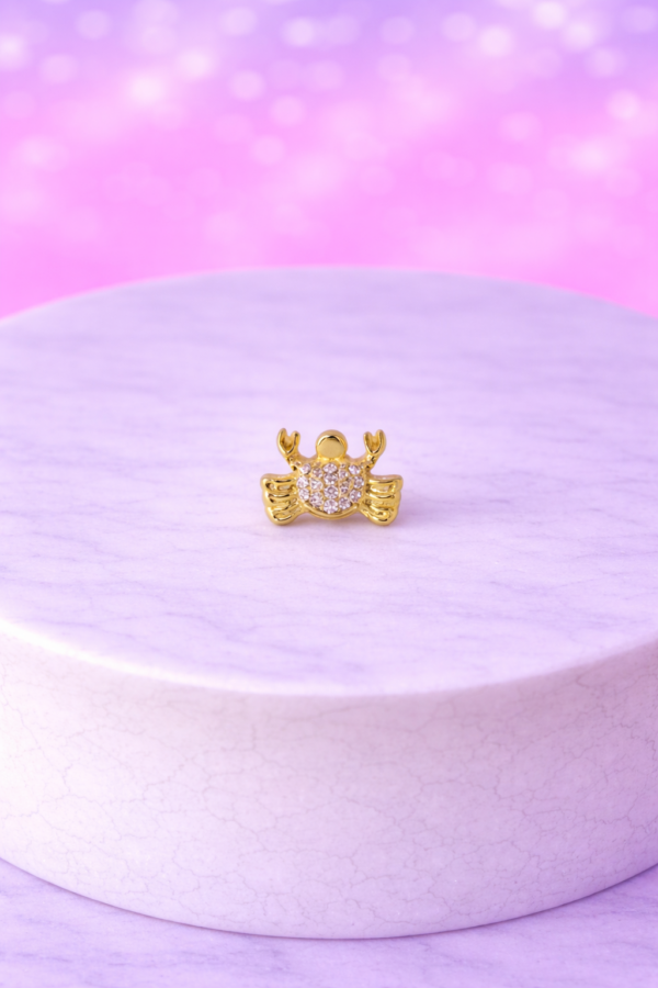 84ddb518-983c-4a0f-9914-b0db71a47731 Charms Crabe Doré Strass – Inspiration Marine