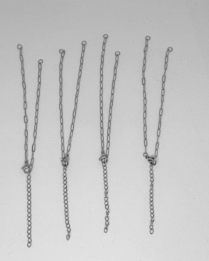 Bijou de sac 1 -29 Chaîne Personnalisable Couleur Argentée à Maillons Fins – Base Créative