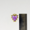 Charms 1 -020 Charms Cœur Violet Doré – Style Baroque