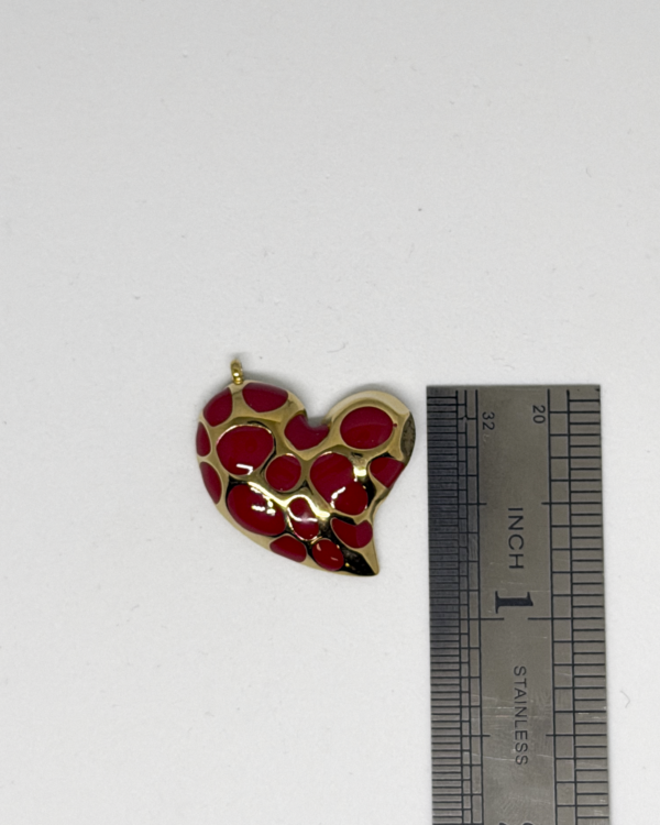 Charms 1 -131 Charms Cœur Émaillé Premium – Bleu ou Rouge – Finition Dorée