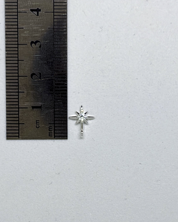 Charms 1 -193 Charms Étoile Polaire Argentée – Zircon Brillant