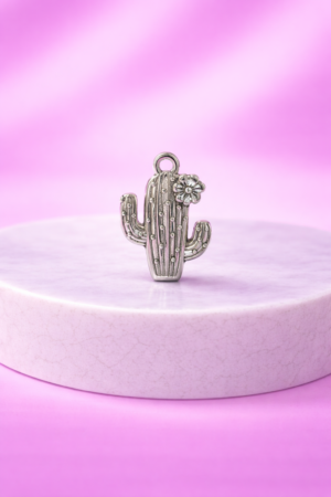 Charms Cactus Tribal Argenté – Inspiration Bohème