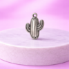 Charms Cactus Arrondi Argenté – Style Nature & Bohème