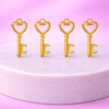 Charms Clé Cœur Dorée – Style Vintage & Élégant