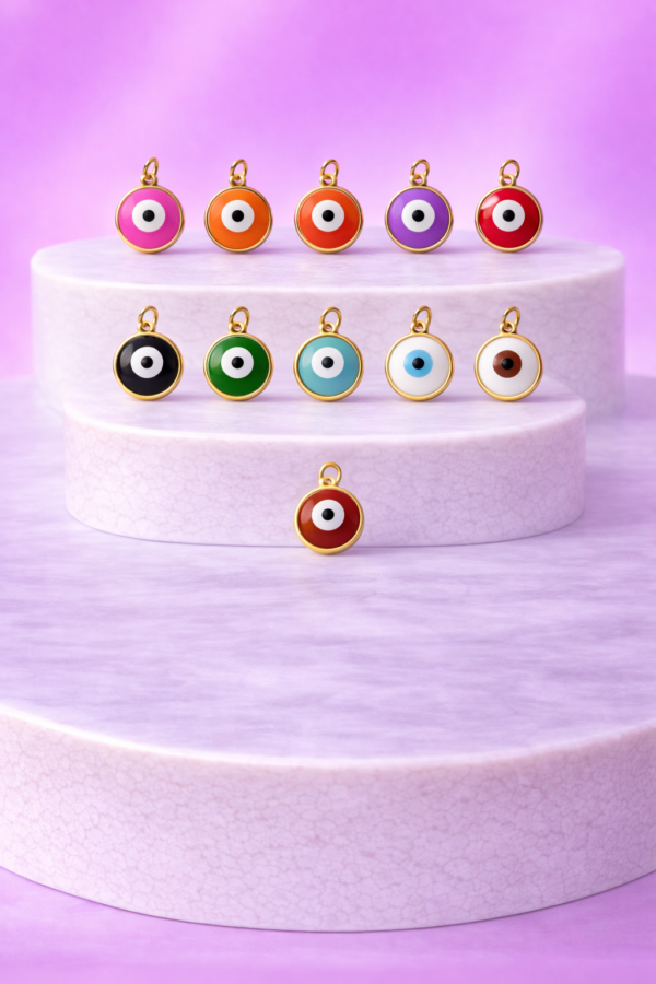 ChatGPT Image 19 déc. 2025, 20_56_41 Charms Œil Protecteur – Amulettes Colorées Émaillées – Anti Mauvais Œil