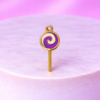 Charms Sucette Spirale Violet & Rose – Style Gourmand & Kawaii