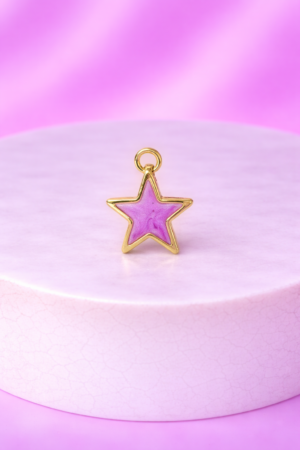 Charms Étoile Violette – Doré & Émail Violet