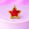 Charms Étoile Rouge – Finition Dorée Premium