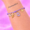 ChatGPT Image 20 déc. 2025, 23_33_43 Bracelet Pré-fait Cordon Violet & Charms Dorés – Enfant & Adulte