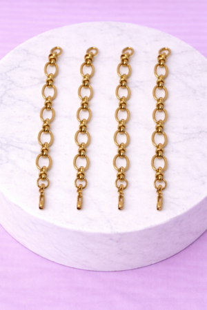 Chaîne Dorée Modulaire à Maillons Ovales – Base de Personnalisation