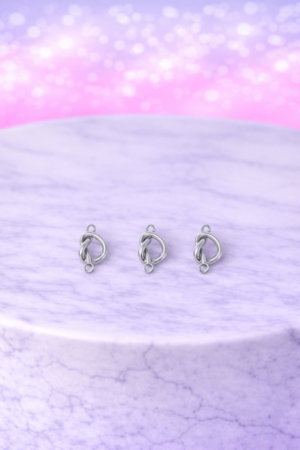 Connecteur Torsadé Argenté en Acier Inoxydable