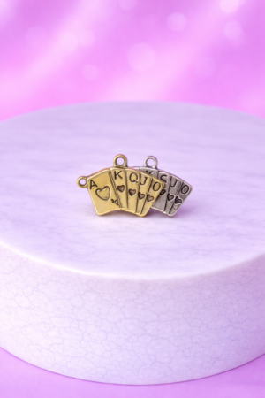 Charms Cartes à Jouer Argenté & Doré – Esprit Casino Chic