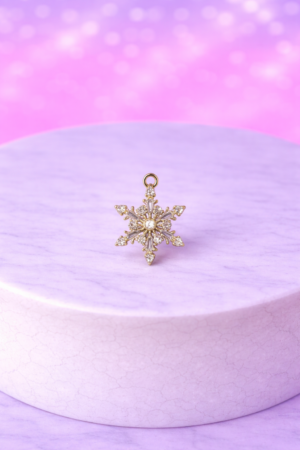 Charms Étoile Flocon Cristalline – Éclat Polaire & Lumière Festive