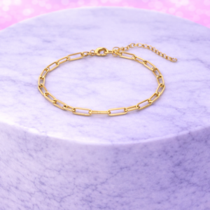 Bracelet chaîne dorée personnalisable – Base à charms | CharmAddict