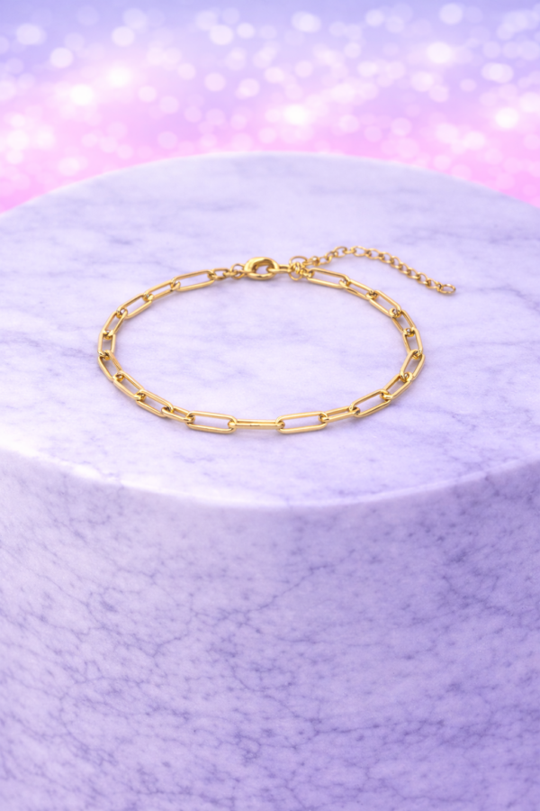 Bracelet chaîne dorée personnalisable – Base à charms | CharmAddict