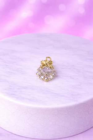 Charms Cœur Couronné de Cristaux – Douceur & Élégance Précieuse
