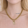 Collier chaîne dorée personnalisable – Lettre E | CharmAddict