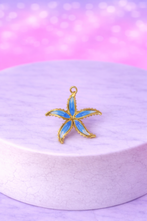 Charms Étoile Marine Azur Dorée