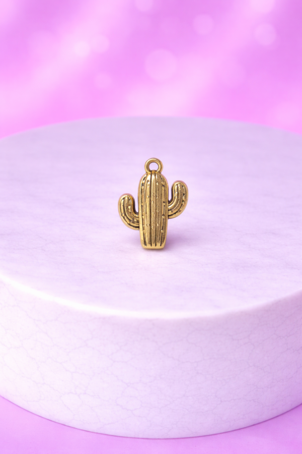 Charms Cactus Tribal Dorée – Inspiration Bohème