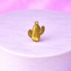 Charms Cactus Arrondi Dorée – Style Nature & Bohème
